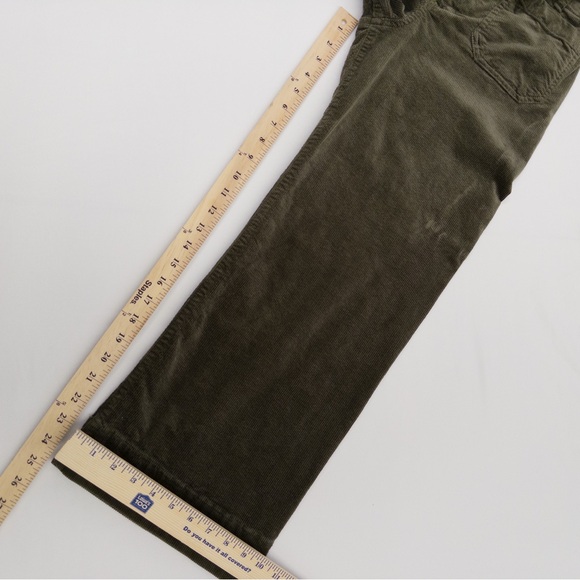 Anthropologie Maeve The Colette Cropped Green Corduroy Pants Wide Leg Size 25 - Picture 7 of 12
